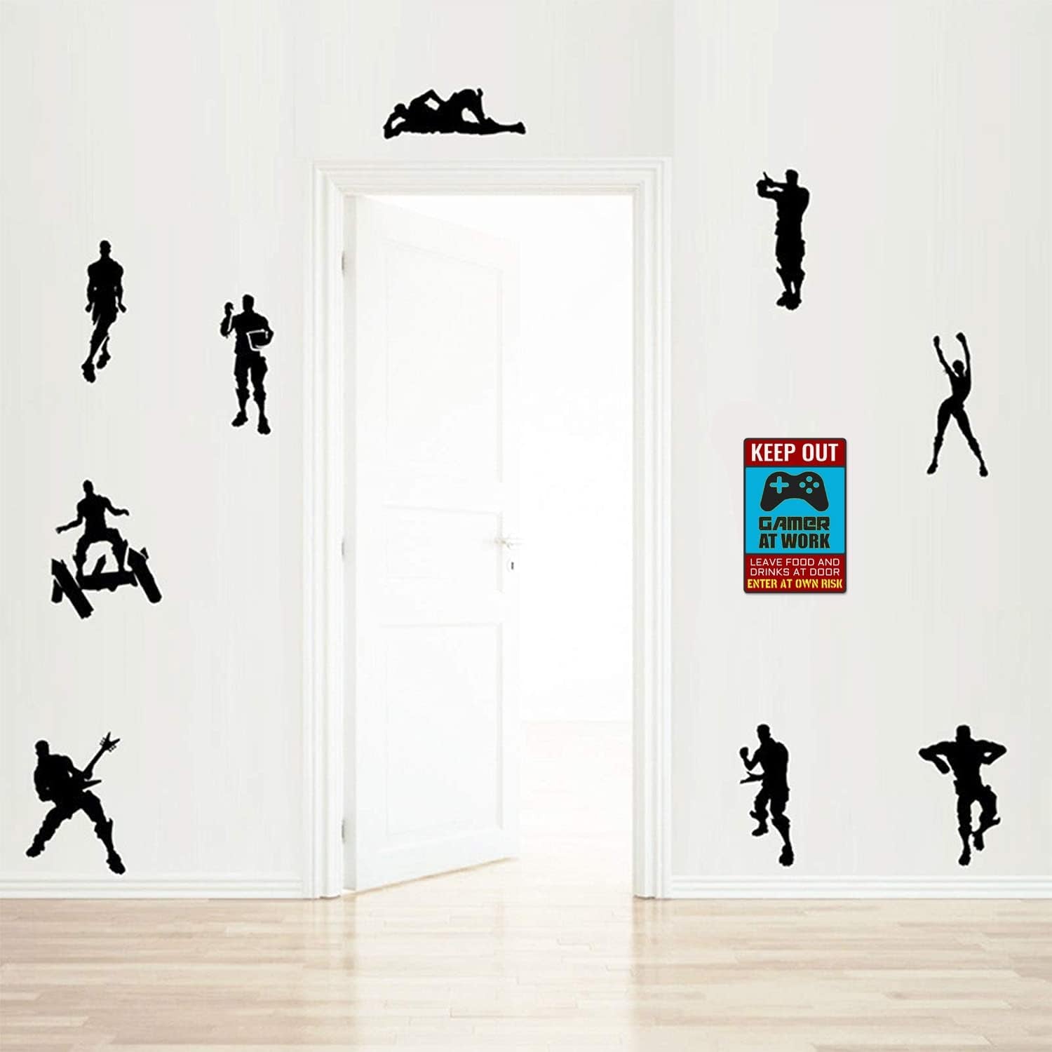 Keep Out Gamer at Work Sign - Cool Gaming Poster for Game Room Decor and Boys Room Setup - Teens Cool Gamer Stuff 12" * 8" (159)