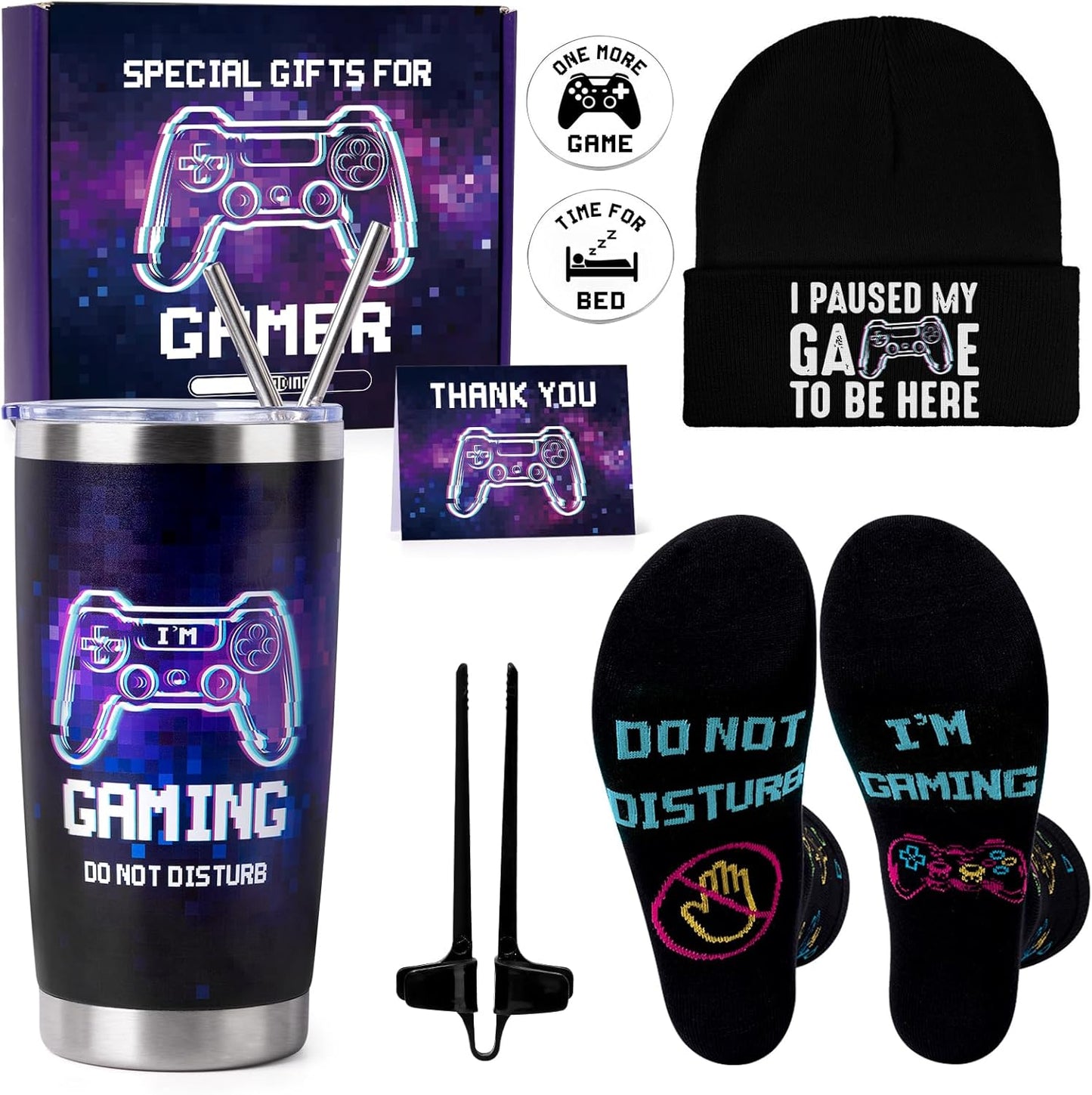 Gamer Gifts for Men Teens Boys, Cool Gaming Gifts Bulk Set for Game Lover, Gaming Mugs, Teen Boy Gift Gaming Stuff, Birthday, Fathers Day Gift for Gamers Men Girl Boyfriend Husband Teenage Idea