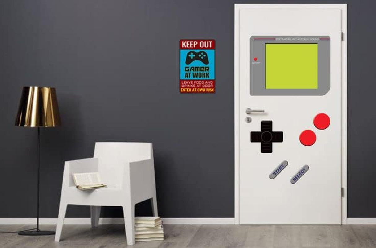 Keep Out Gamer at Work Sign - Cool Gaming Poster for Game Room Decor and Boys Room Setup - Teens Cool Gamer Stuff 12" * 8" (159)