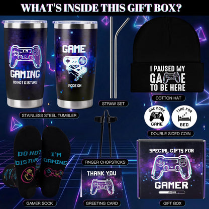 Gamer Gifts for Men Teens Boys, Cool Gaming Gifts Bulk Set for Game Lover, Gaming Mugs, Teen Boy Gift Gaming Stuff, Birthday, Fathers Day Gift for Gamers Men Girl Boyfriend Husband Teenage Idea